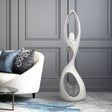 Tall Doll Floor Sculpture // White and Chrome  | Finesse - Home Elegance USA