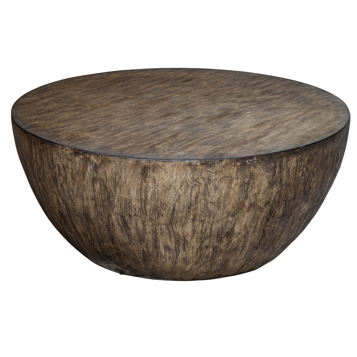 Lark Round Wood Coffee Table - Dark Brown by Uttermost - View 1