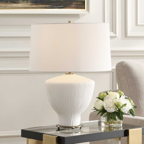 Maisie White Table Lamp by Uttermost - View 2