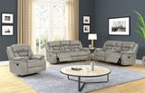 Denali Faux Leather Upholstered Sofa Made With Wood Finished in Gray - B00977493 - Home Elegance USA - 6