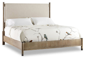 Affinity King Upholstered Bed - Beige / Dark Gray by Hooker Furniture - View 1