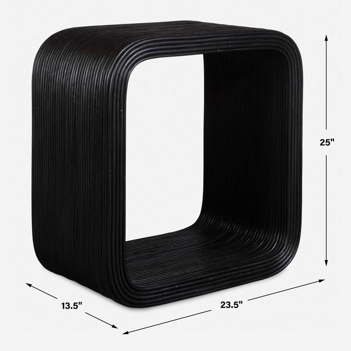 Compton Rattan Side Table - Black by Uttermost - View 8
