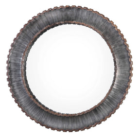 Tanaina Round Mirror Silver - Dark Gray by Uttermost - View 1