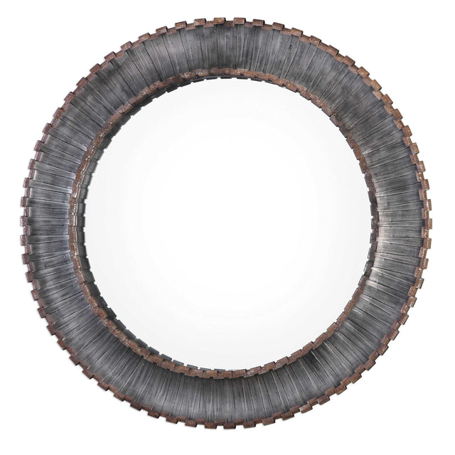 Tanaina Round Mirror Silver - Dark Gray by Uttermost - View 1