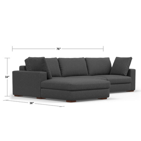 Charlie Deep Seater Left Sectional Sofa - sold by Home Elegance USA