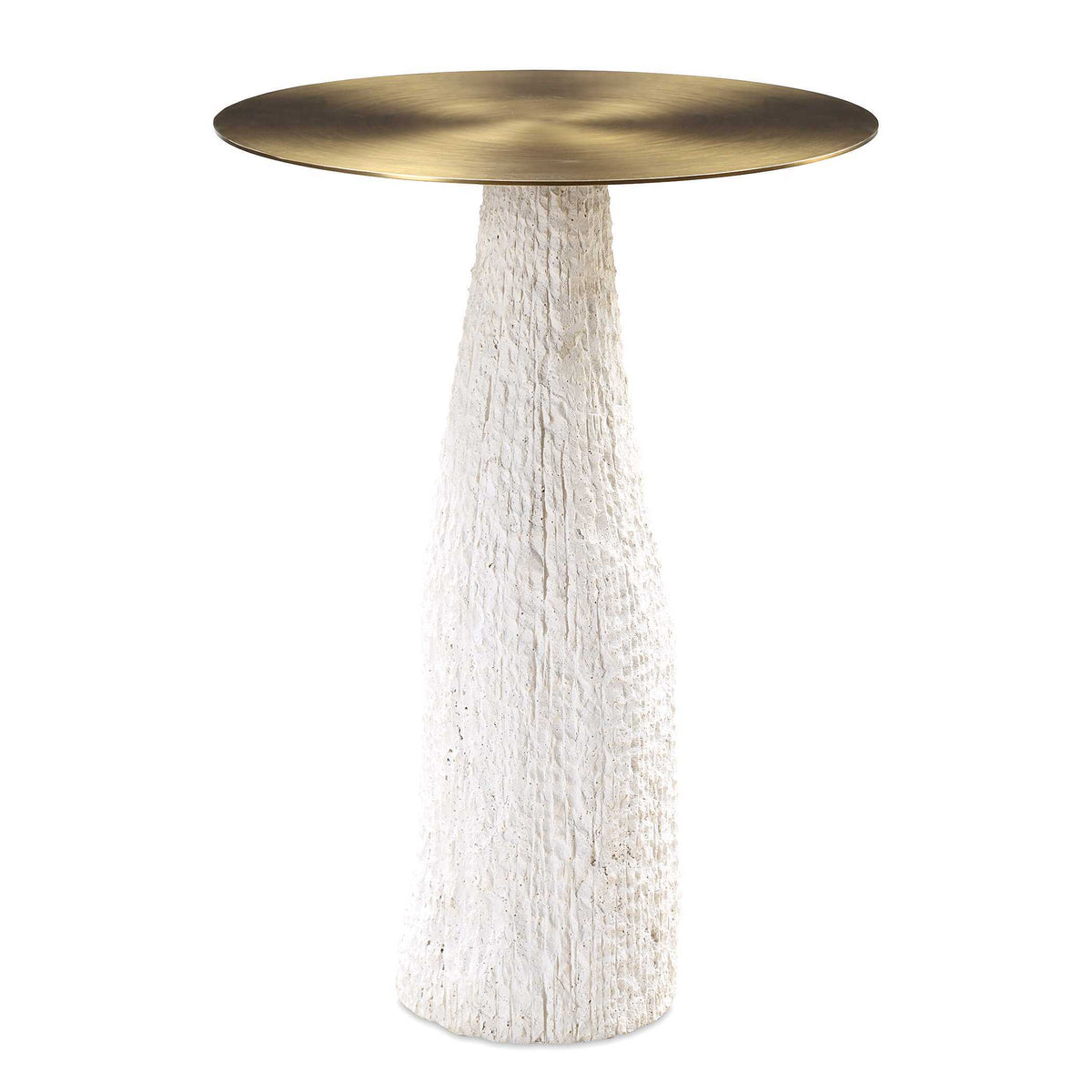 Hollen Stone Accent Table - White by Uttermost - View 1