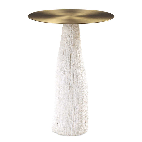 Hollen Stone Accent Table - White by Uttermost - View 1