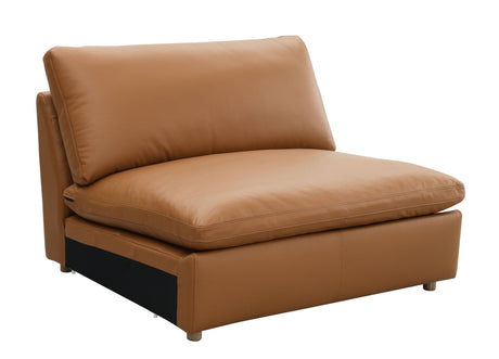 Brighton Brown Top Grain Leather 3 Pieces Modular Sectional - sold by Home Elegance USA