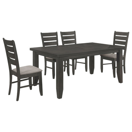 Dexter Grey and Dark Grey 5-piece Rectangular Dining Set - sold by Home Elegance USA