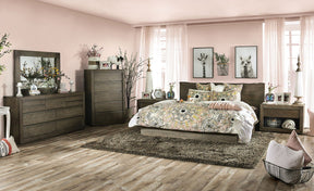 Bridgewater - 5 Piece Queen Bedroom Set With Night Stand - Light Walnut