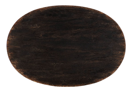 Americana One-Drawer Oval Nightstand - Dark Brown by Hooker Furniture - View 6