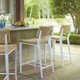 Calbas Outdoor Bar Stool White / Woodtone - White / Light Brown by Uttermost - View 2