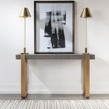Kea Contemporary Console Table - Dark Gray / Yellow by Uttermost - View 2