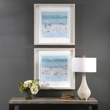 Sea Glass Sandbar Framed Prints (Set of 2) - Light Blue by Uttermost - View 2