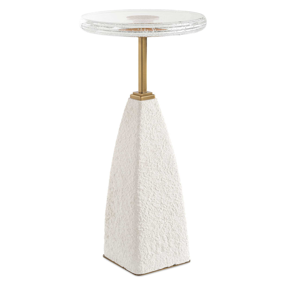 Sora Glass Drink Table - White by Uttermost - View 1