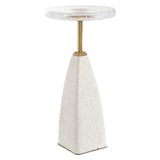 Sora Glass Drink Table - White by Uttermost - View 1