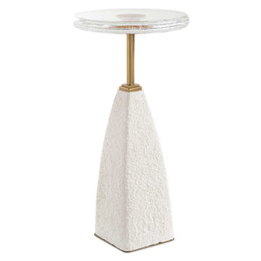 Sora Glass Drink Table - White by Uttermost - View 1