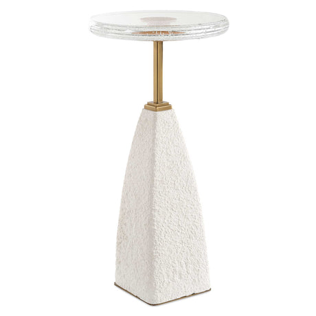 Sora Glass Drink Table - White by Uttermost - View 1