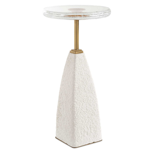 Sora Glass Drink Table - White by Uttermost - View 1