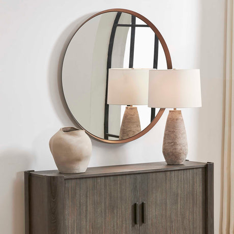 Torrado Round Mirror - Bronze by Uttermost - View 3