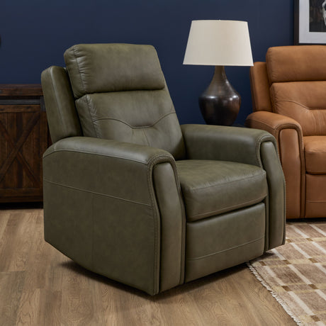 Felix Power Recliner With Power Headrest, Lumbar, Heat & Massage - Forest Green | Flexsteel