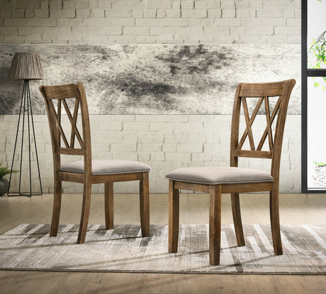 Windvale Cross-Buck Wood 5-Piece Dining Set - sold by Home Elegance USA