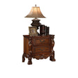 Wooden Nightstand with 2 Drawers In Cherry Oak Finish