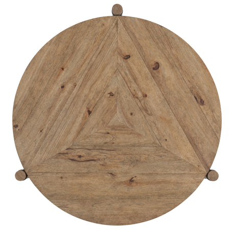 Vineyard Row 44" Round Coffee Table - Light Brown by Hooker Furniture - View 7