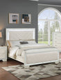 Contemporary Style 1pc Eastern King Size Upholstered Headboard And Footboard Built In LED Lights Bedroom Furniture