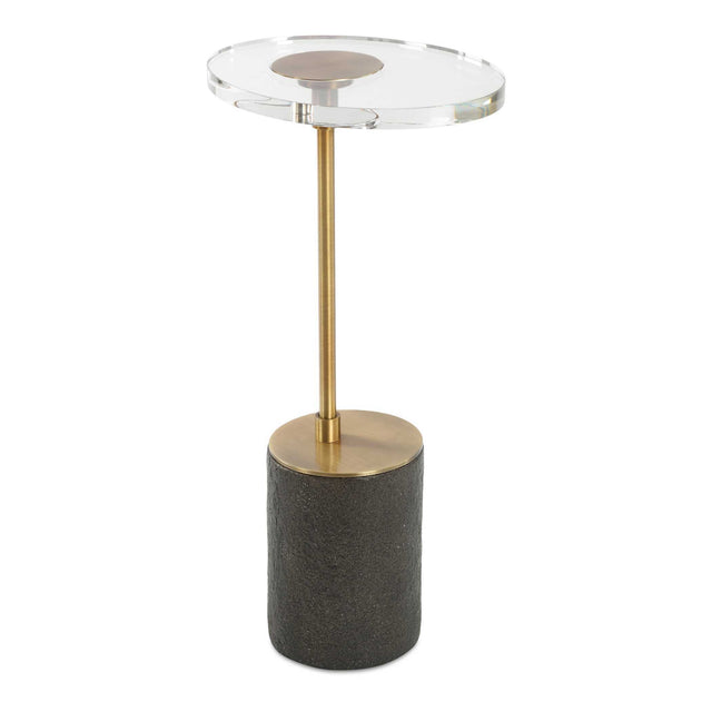 Kaufman Crystal Accent Table Black / Brass - Black / Gold by Uttermost - View 1