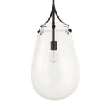 Dewdrop 1 Light Glass Shade Pendant - Black by Uttermost - View 7