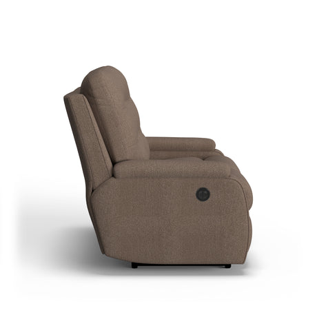 Kerrie Transitional Fabric Power Reclining Loveseat | Flexsteel