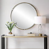Wesley Round Mirror - Gold by Uttermost - View 2