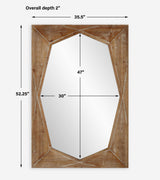 Marquise Wood Mirror Natural - Light Brown by Uttermost - View 7
