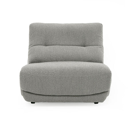 Divani Casa Basil - Modern Grey Fabric Large Electric Recliner Chair - Home Elegance USA