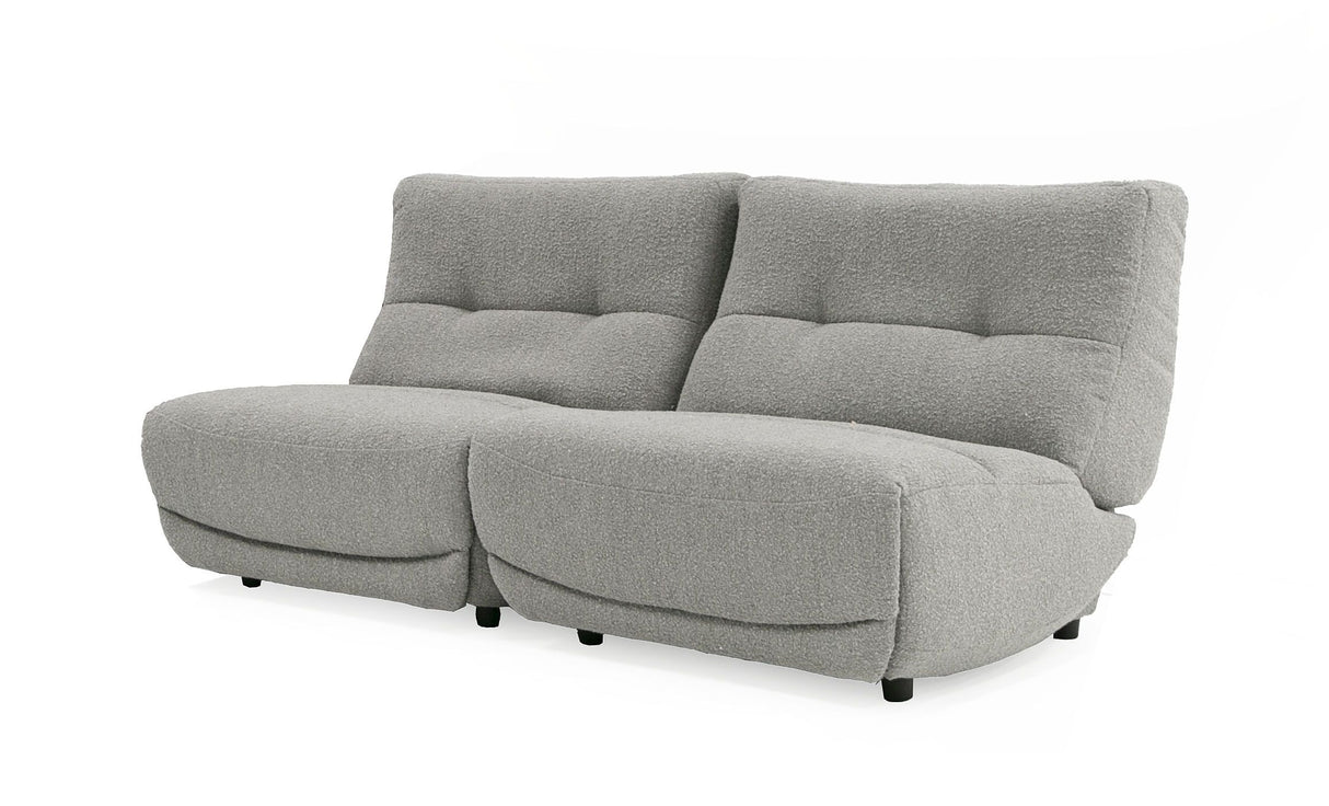 Divani Casa Basil - Modern Grey Fabric Large Electric Recliner Chair - Home Elegance USA