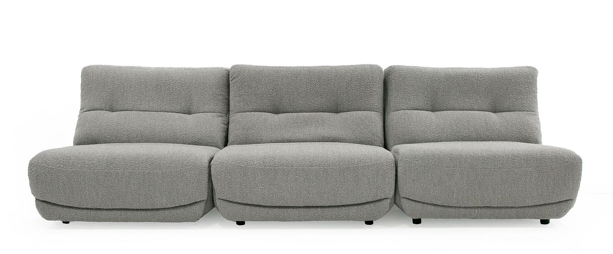 Divani Casa Basil - Modern Grey Fabric Large Electric Recliner Chair - Home Elegance USA