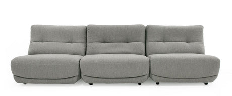 Divani Casa Basil - Modern Grey Fabric Large Electric Recliner Chair - Home Elegance USA
