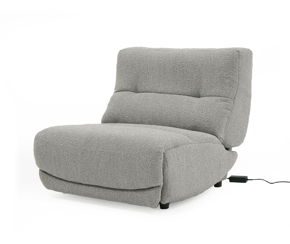 Divani Casa Basil - Modern Grey Fabric Large Electric Recliner Chair - Home Elegance USA