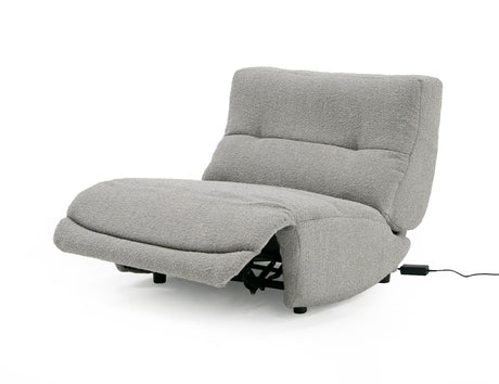 Divani Casa Basil - Modern Grey Fabric Large Electric Recliner Chair - VGSX - 22056 - RCLNR - LRG - SLATE - Home Elegance USA - 1