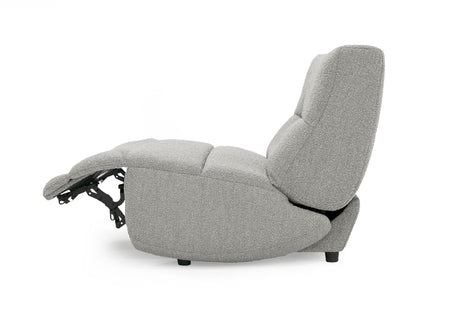 Divani Casa Basil - Modern Grey Fabric Large Electric Recliner Chair - Home Elegance USA