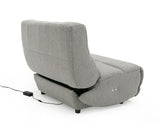 Divani Casa Basil - Modern Grey Fabric Large Electric Recliner Chair - Home Elegance USA