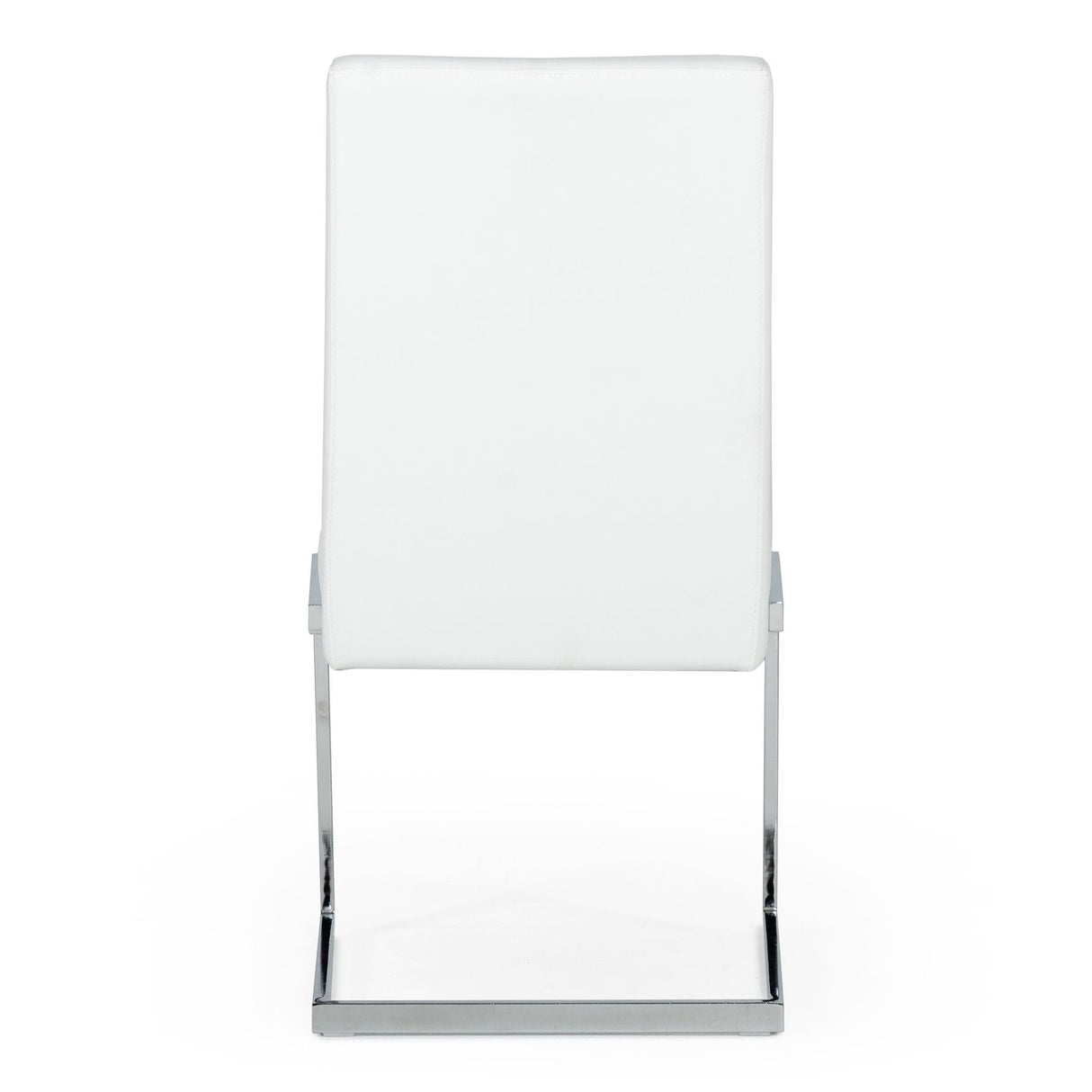 Modrest Batavia - Modern White & Stainless Steel Dining Chair (Set of 2)