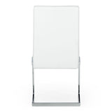 Modrest Batavia - Modern White & Stainless Steel Dining Chair (Set of 2)