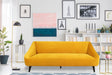 Baylee Sofa Maize Yellow Velvet Upholstered 80 inch - Modern Space-Saving Design