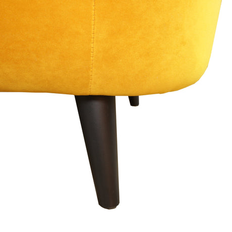 Baylee Sofa Maize Yellow Velvet Upholstered 80 inch - Modern Space-Saving Design