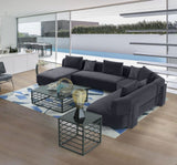 Divani Casa Bayou - Contemporary Grey Velvet U Shaped Sectional Sofa - Home Elegance USA
