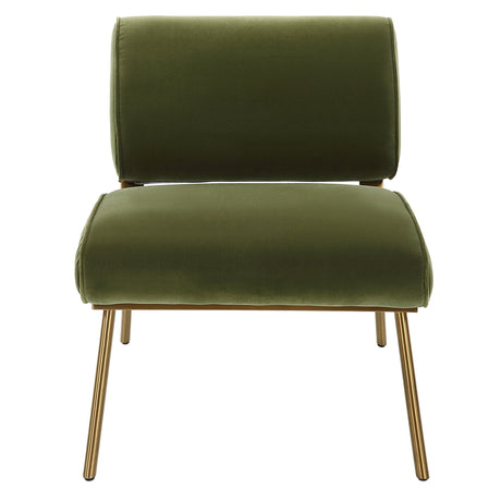 Knoll Mid-Century Accent Chair - Green by Uttermost - View 1
