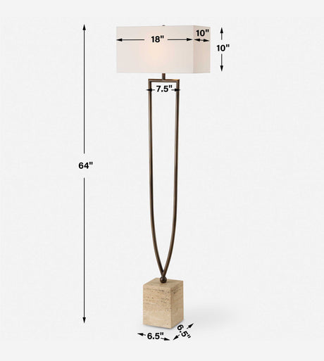 Fork In The Road Floor Lamp - Dark Brown by Uttermost - View 9