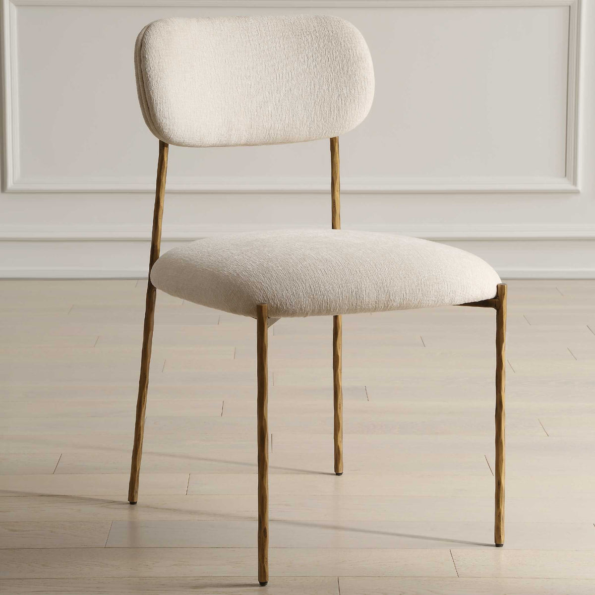 Capture Dining Chair (Set of 2) Gold / White - White / Gold by Uttermost - View 3